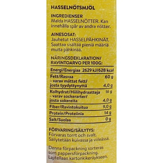 Hasselnöt Mjöl
