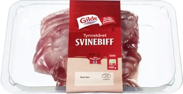 Tynnskåret Svinebiff 400g Enh