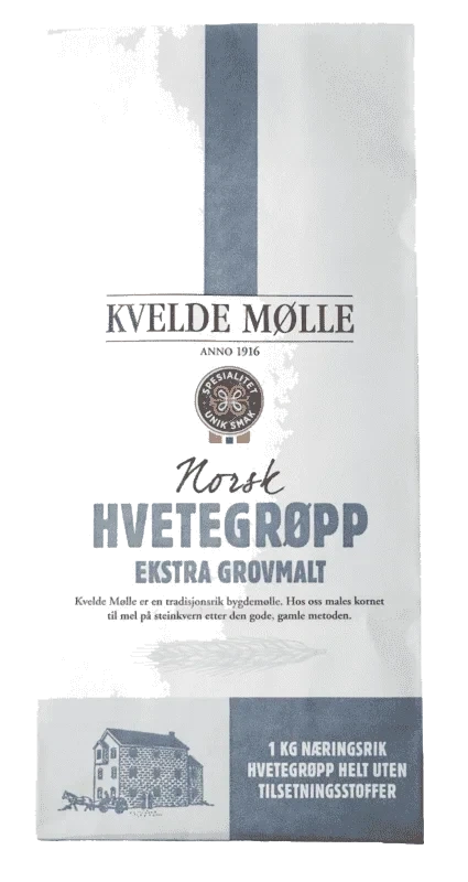 Kvelde Hvetegrøpp Ekstra Grovmalt 1kg