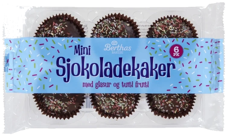 Sjokoladekake 6pk 150g Berthas