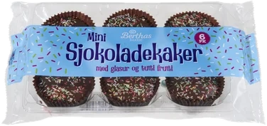 Sjokoladekake 6pk 150g Berthas