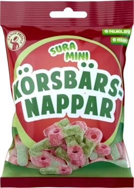 Sura Mini Körsbärsnappar 70g Candy People