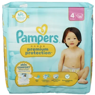 Pampers Bleier Prem Prot S4 9-14kg 25stk