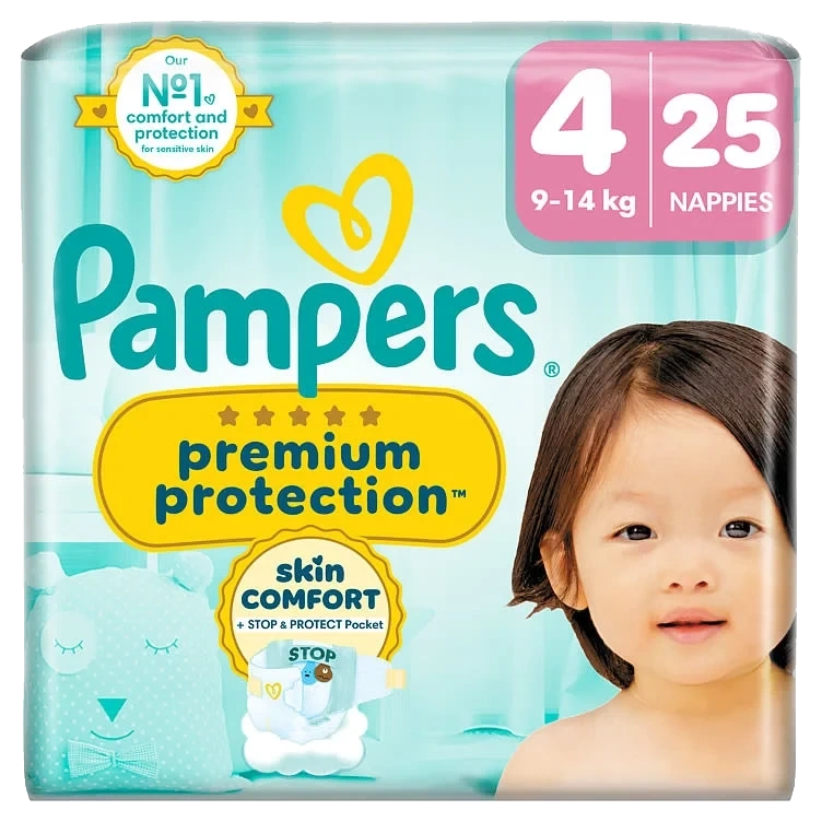 Pampers Bleier Prem Prot S4 9-14kg 25stk