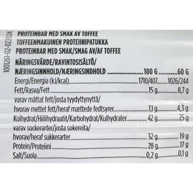 Proteinbar Toffee 15-pack