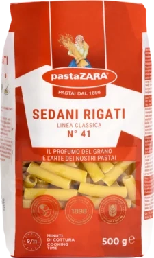 Sedani Rigati "pasta Rør" 500g Pasta Zara