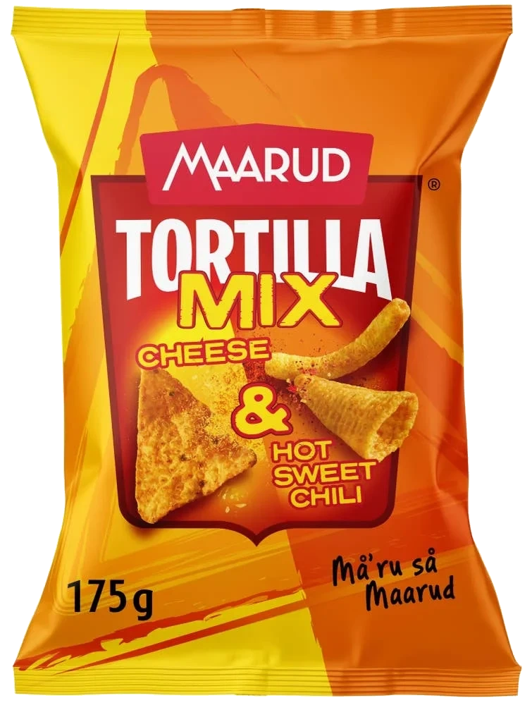 Maarud Tortilla mix Cheese & hot sweet chili