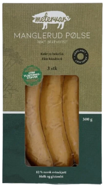 Manglerud Bratwurst 300g Metervare