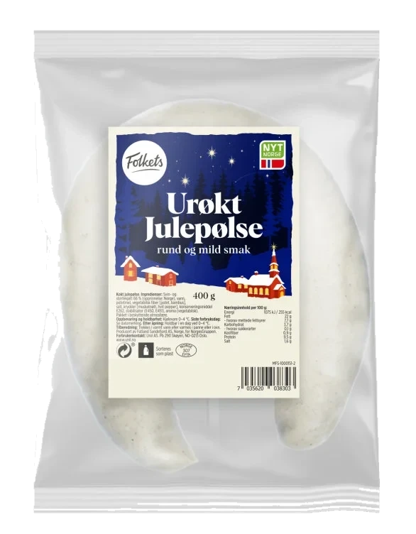 Julepølse Urøkt 400g Folkets