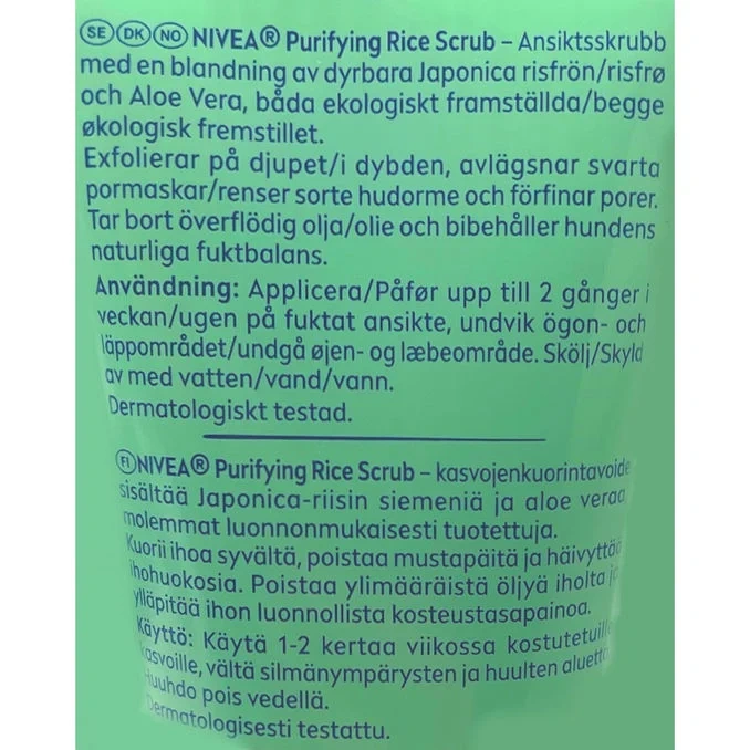 Ansiktsskrubb Rice Purifying