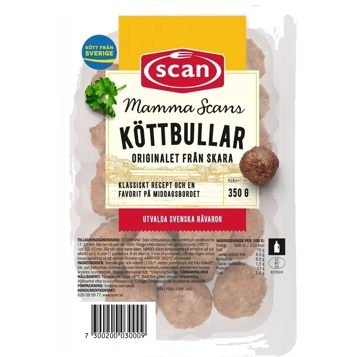 Köttbullar Mammas 350g Scan