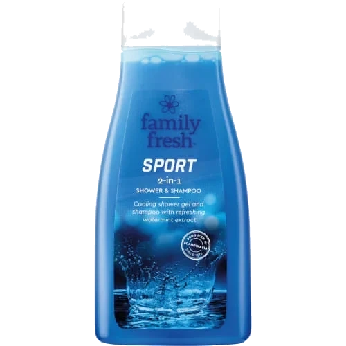 Family Fresh Sport Cooling Shower and Shampoo 500 ml