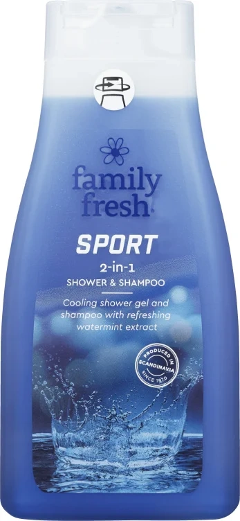 Family Fresh Sport Cooling Shower and Shampoo 500 ml