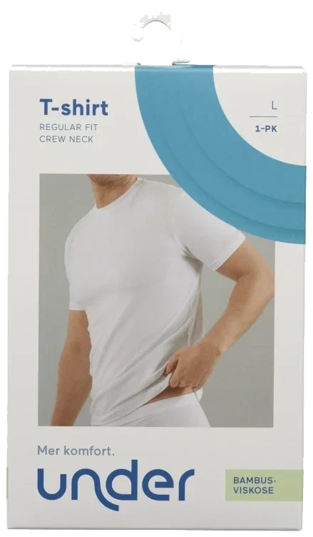 T-Shirt Bambus Hvit Large 1pk Under