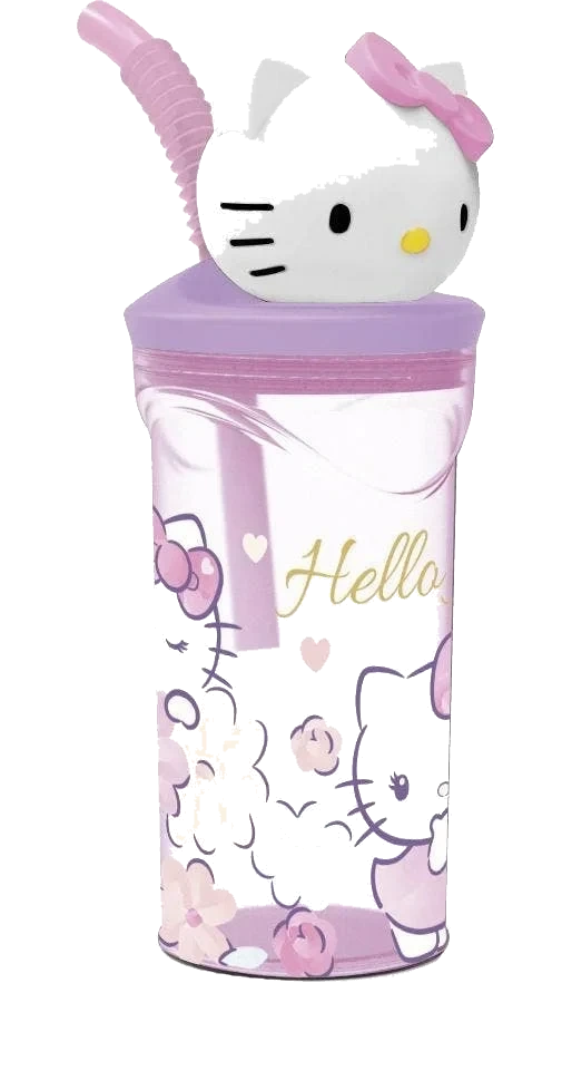 Hello Kitty drikkeglass med 3D-figur