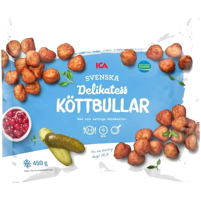 Delikatessköttbullar Svenska Frysta 450g ICA