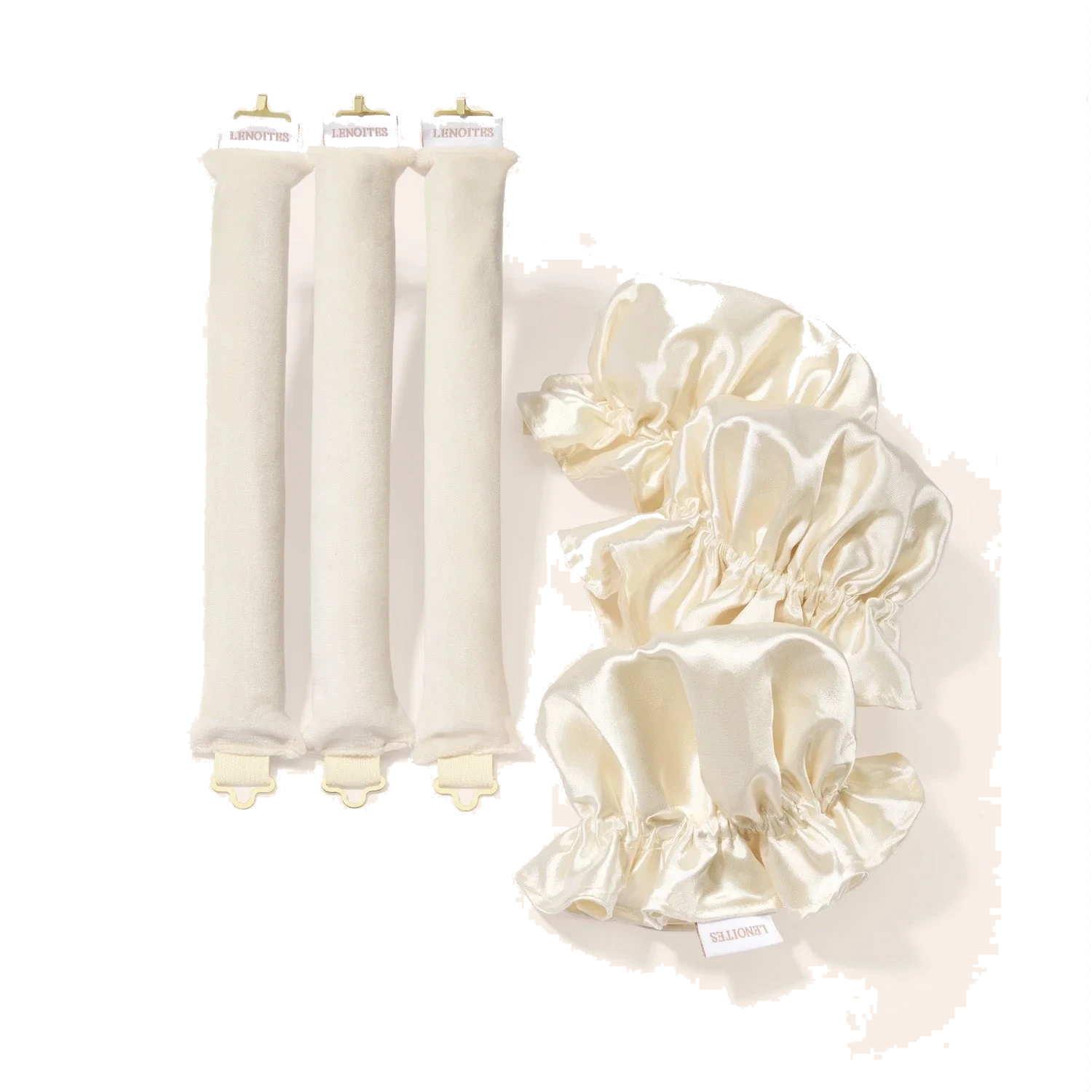 Lenoites Heatless Curling Rods with Caps 3-Pack Set