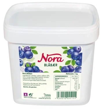 Blåbærsyltetøy 1 kg Nora