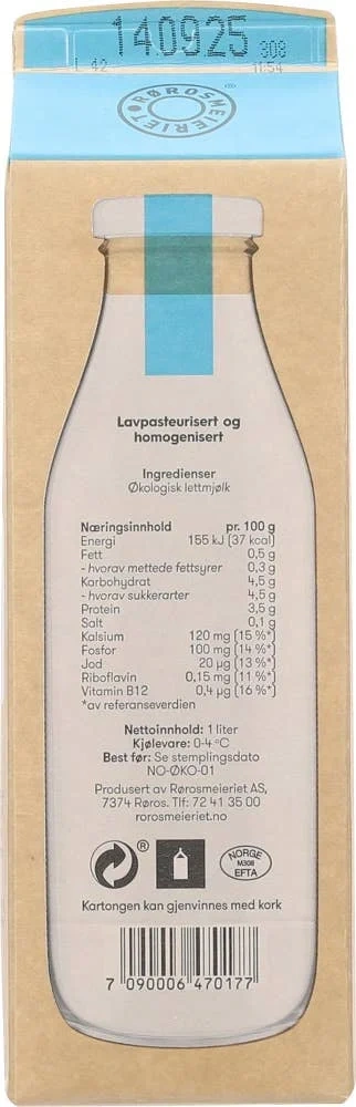 Økologisk lettmjølk