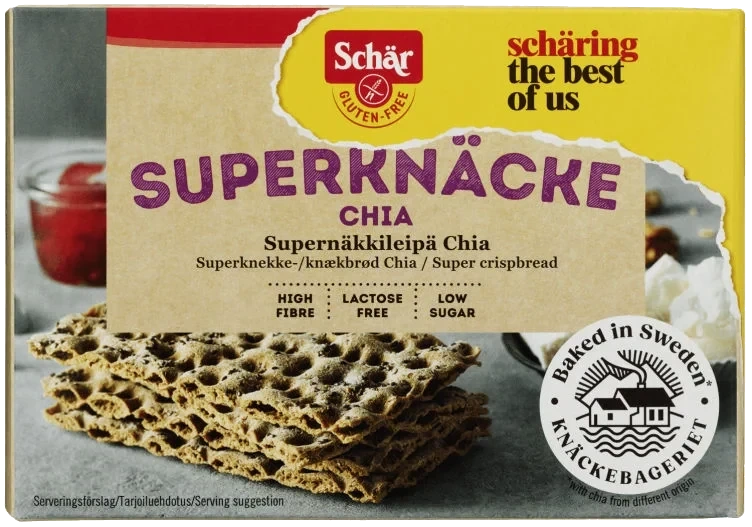 Superknäcke Chia Gl.fri 140g Schär