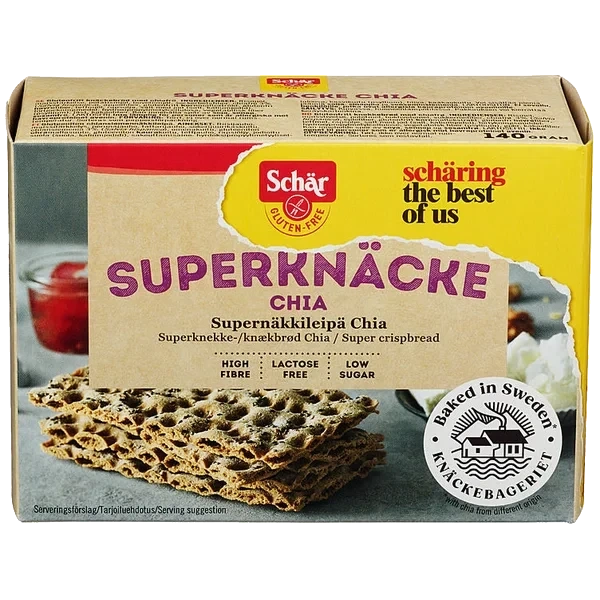 Superknäcke Chia Gl.fri 140g Schär