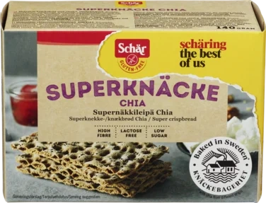 Superknäcke Chia Gl.Fri 140g Schär
