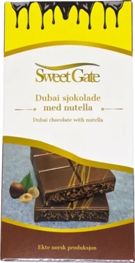 Dubai Sjokolade med Nutella 210g X 12stk