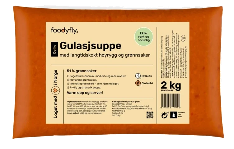 Gulasjsuppe m/Storfe&Grønnsaker 2kg