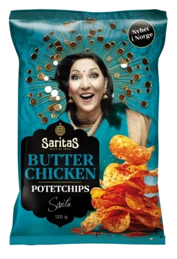 Butter Chicken Chips 120g Saritas