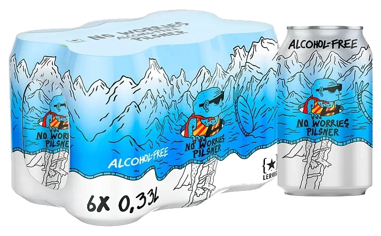 No Worries Pilsner 0,33lx6 boks Lervig