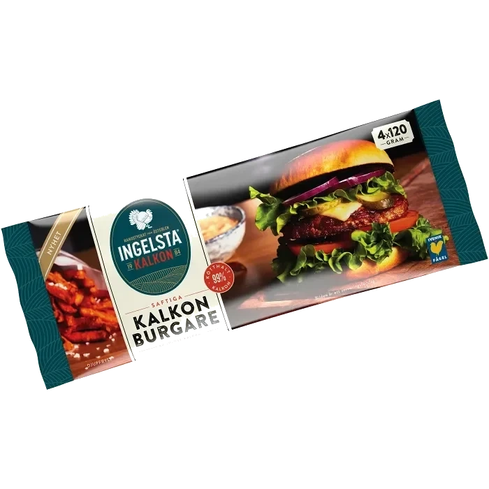Kalkonburgare 120g 4-p Ingelsta kalkon