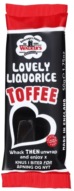 Liquorice Toffee Bar 50g Walkers