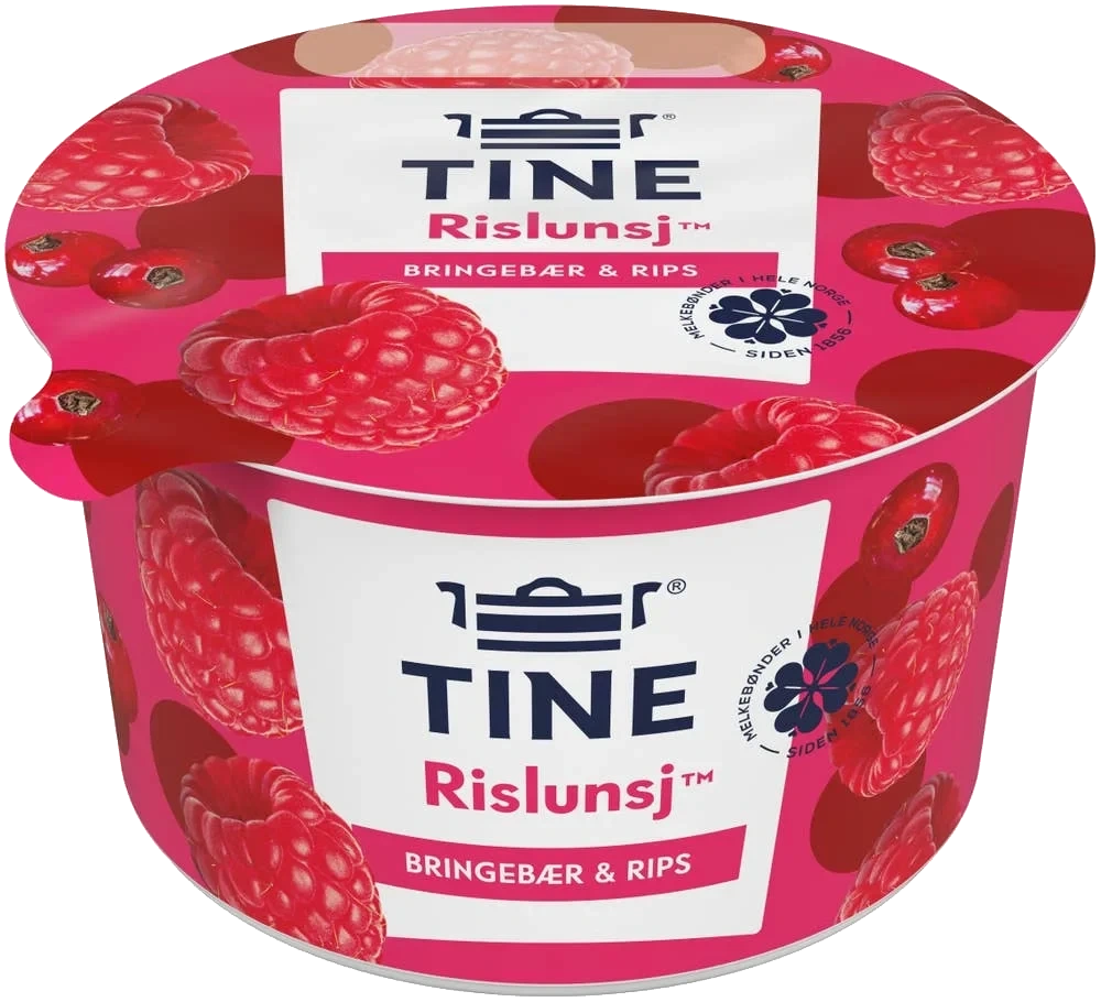 Rislunsj med bringebær og rips
