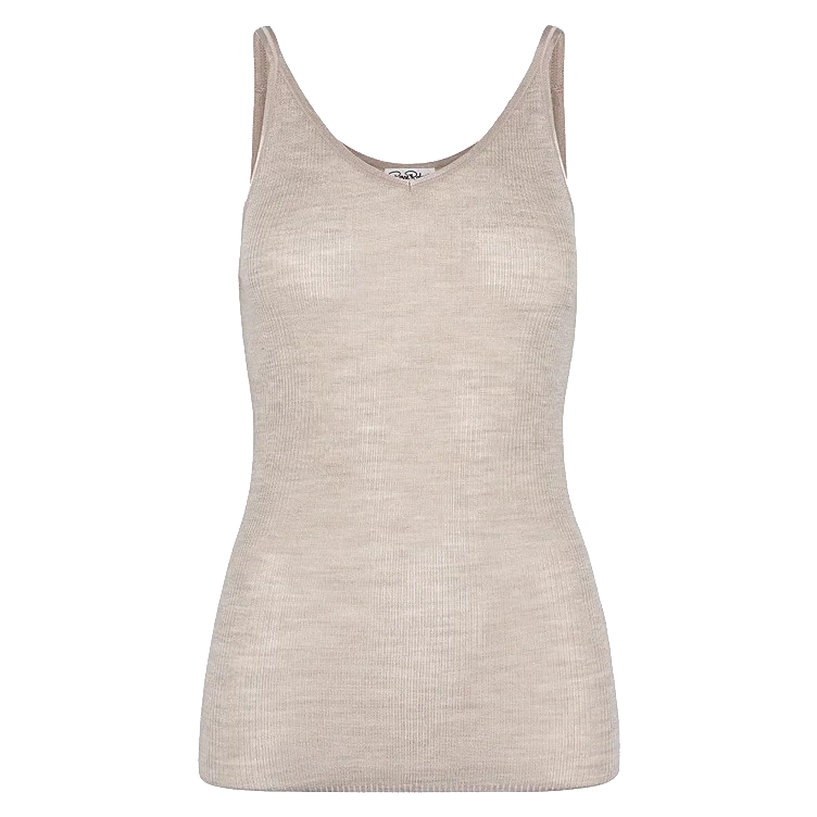 Wool Singlet Stone Beige M Pierre Robert