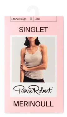 Wool Singlet Stone Beige M Pierre Robert