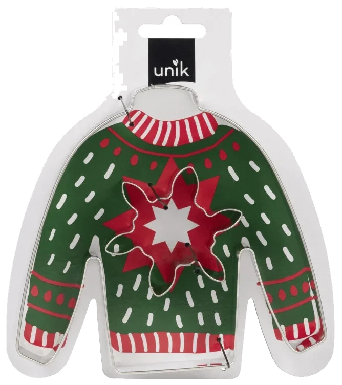 Pepperkakeform Ugly Sweater Snøkrystall Unik