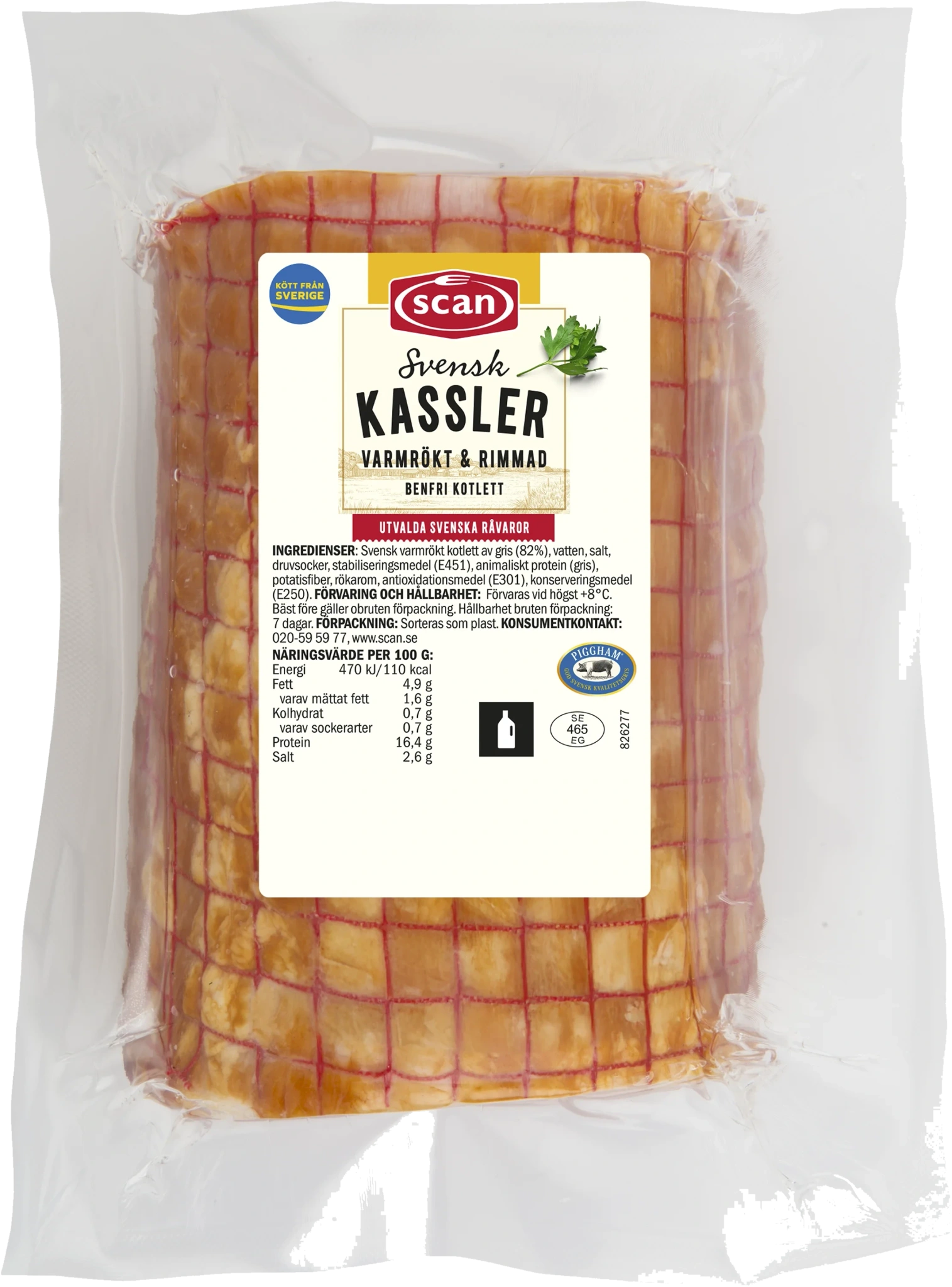 Kassler benfri ca 1kg Scan
