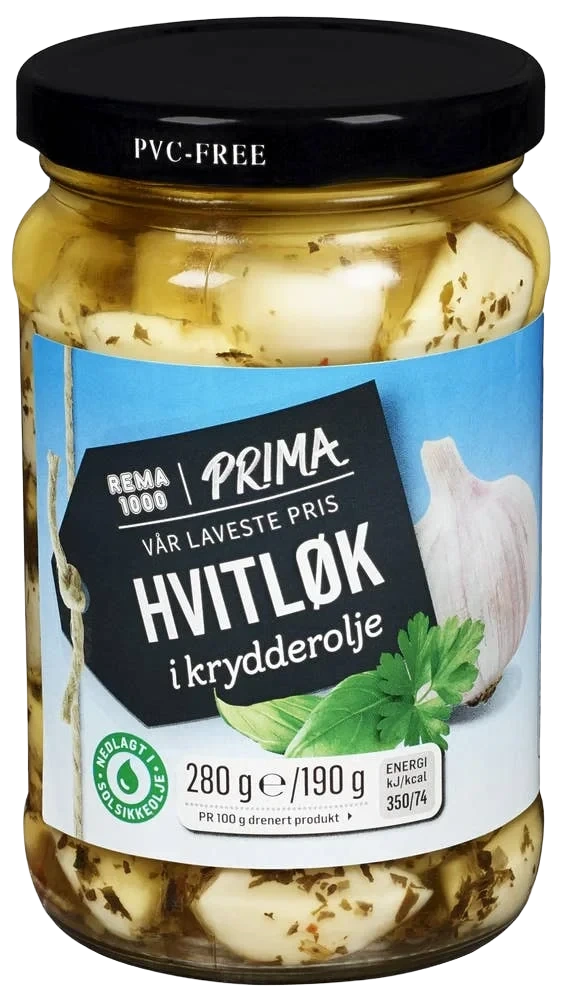 Hvitløk i krydderolje 280 g