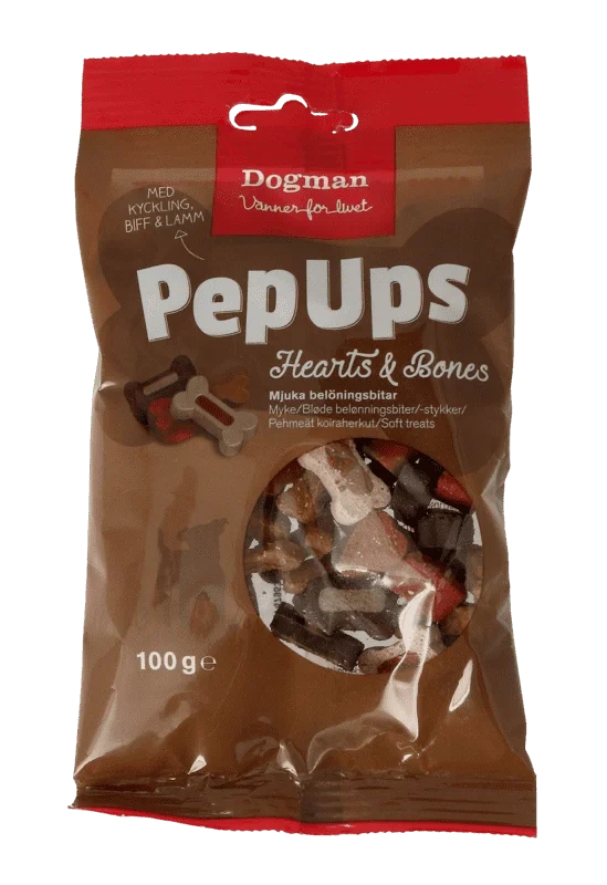 Pep Ups Hearts O Bones Mix100g
