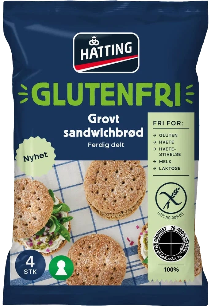 Glutenfri Grovt Sandwichbrød