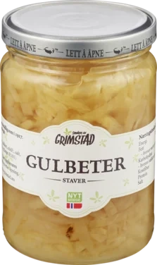 Gulbeter Staver 360g Smaken av Grimstad