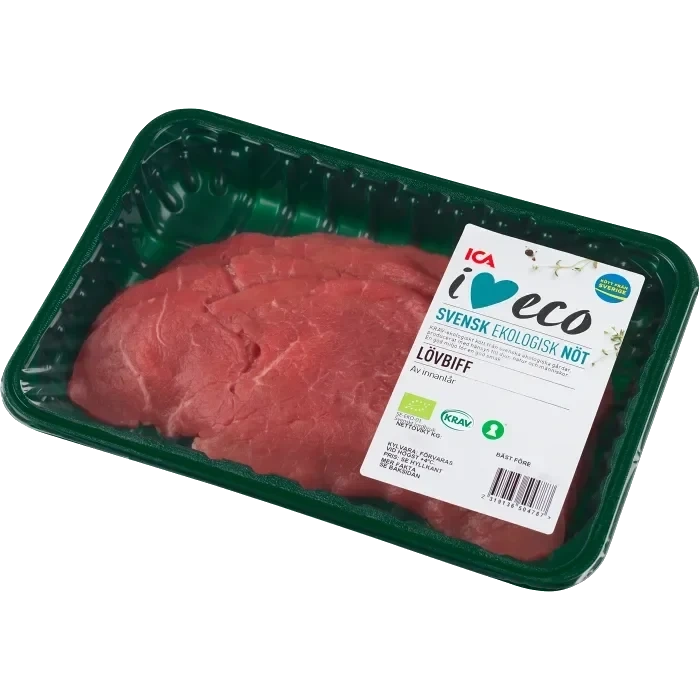 Lövbiff innanlår ca 450g KRAV ICA I love eco