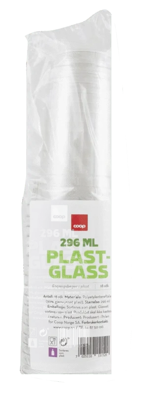 Coop Plastglass 296ml 18pk