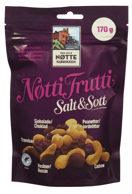 Dln Nøtti Frutti Salt & Søtt 170g