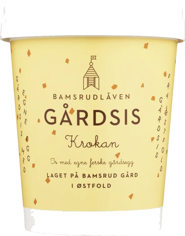Iskrem Krokan 500ml Bamsrudlåven Gårdsis
