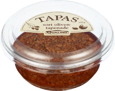 Tapenade m/Sort Oliven 150g Qualino