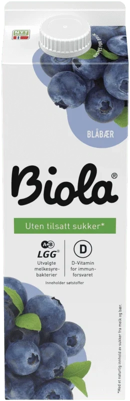 Biola Blåbær Uten 1000g