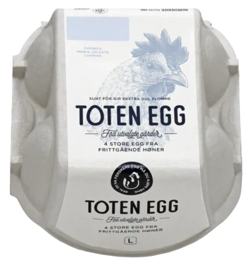 Egg 4pk Ferske, Store Toten Egg