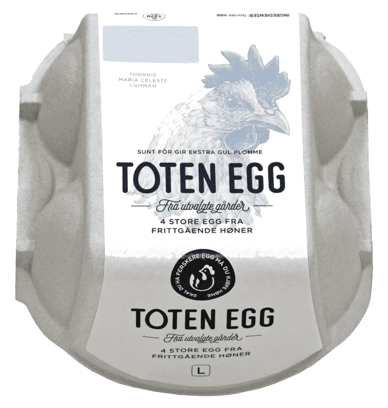 Toten Egg Store Ferske 4pk