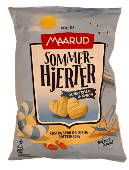 Sommerhjerter Sourcream & Onion 120g